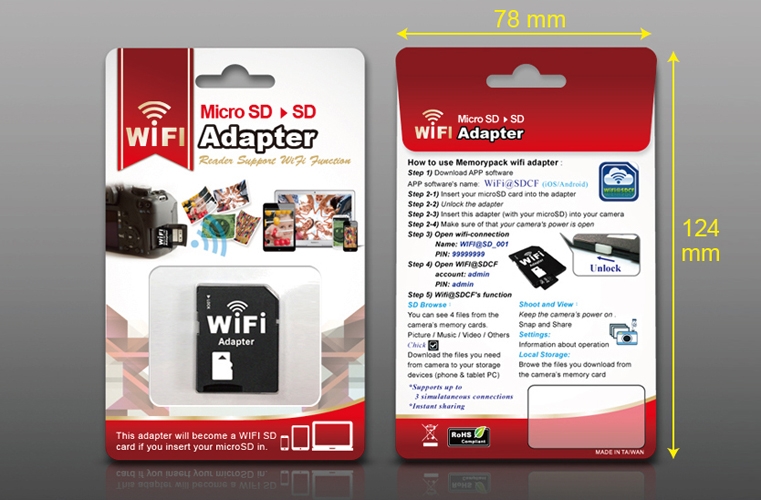wifisdcf wifi micro sd adapter sd card memory card reader wjp memorypack